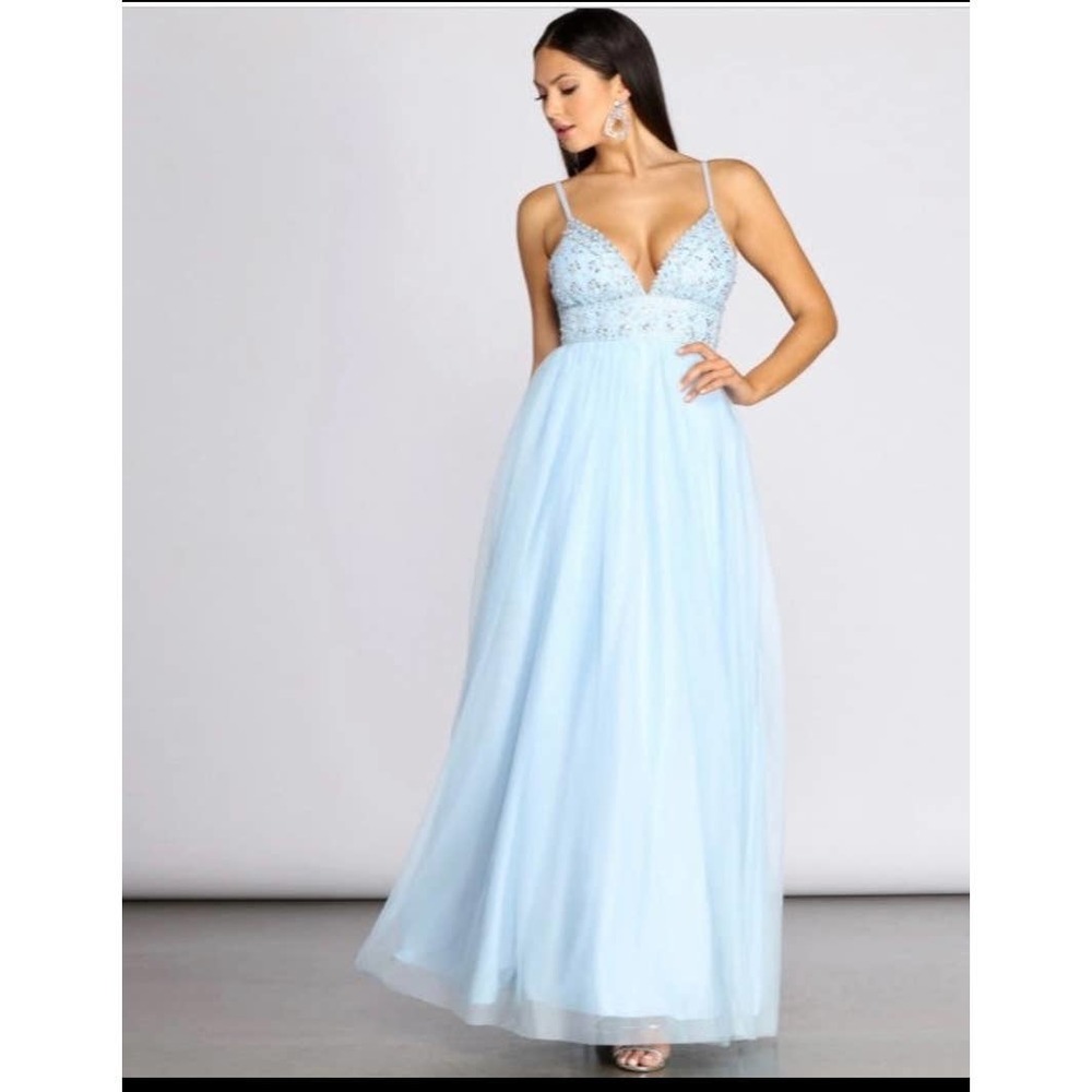 Blue prom dress